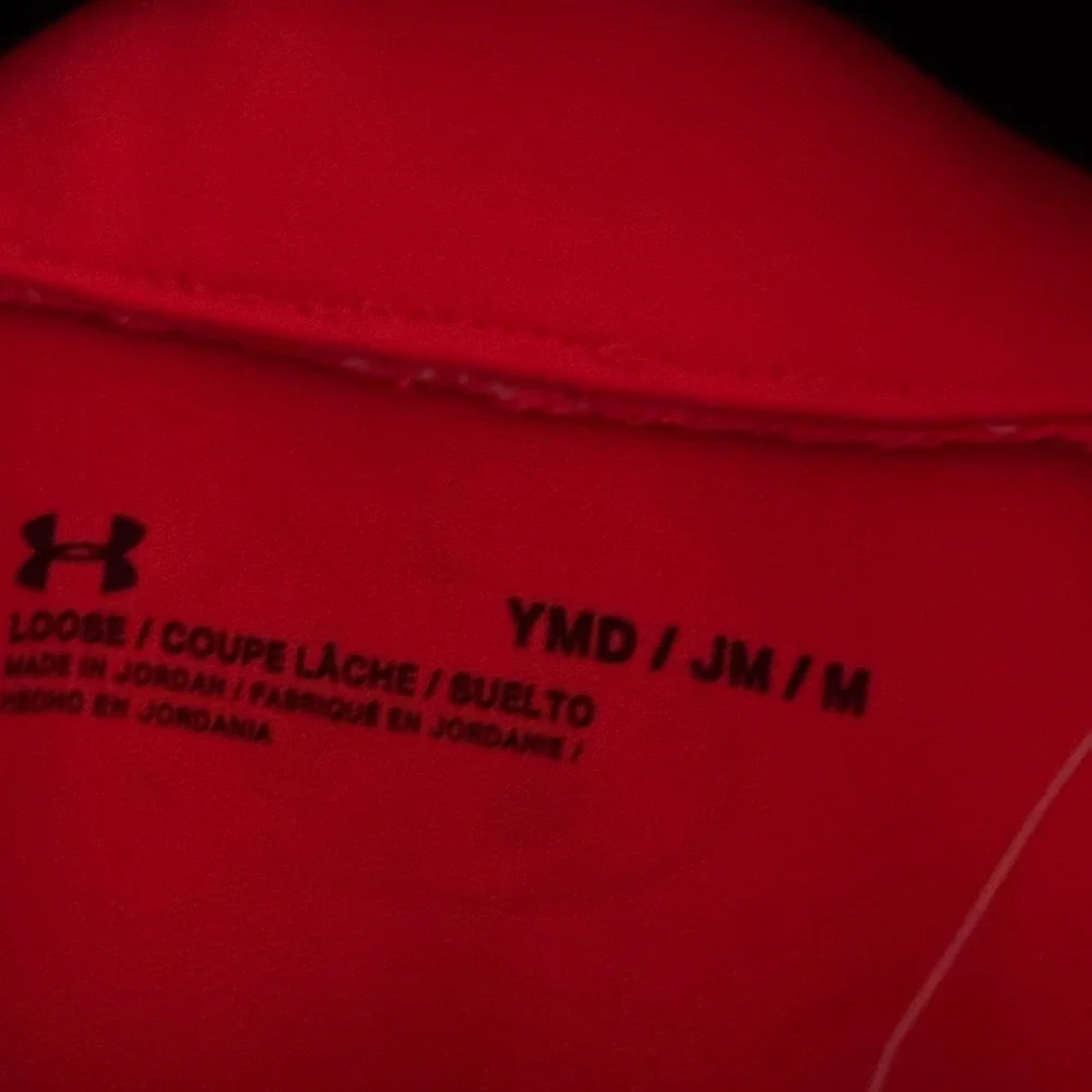 Under Armour Boys Tech 2.0 1/2 Zip Pullover Orange Long Sleeve Shirt Youth Med